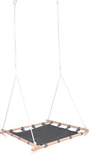 small foot Indoor Nest Swing with Wooden Frame, Supports up to 100 kg, Foldable, for Children Aged 3 and Over, 11907
