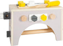 small foot Werkzeugkasten 2in1 "Miniwob" aus Holz, auch als Werkbank nutzbar, mit Kinderwerkzeugen, ab 3 Jahren, 11809
