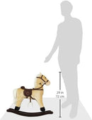 small foot Schaukelpferd "Zottel" aus Holz und Stoff, mit Soundeffekten (Galoppgeräusch und Wiehern), ab 3 Jahren, 4101, Groß