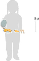 small foot Waffeleisen aus Holz, zum Aufklappen mit vier Waffelstücken, Zubehör für Kinderküchen, ab 3 Jahren, 10592, 9.6 x 7.1 x 2.4