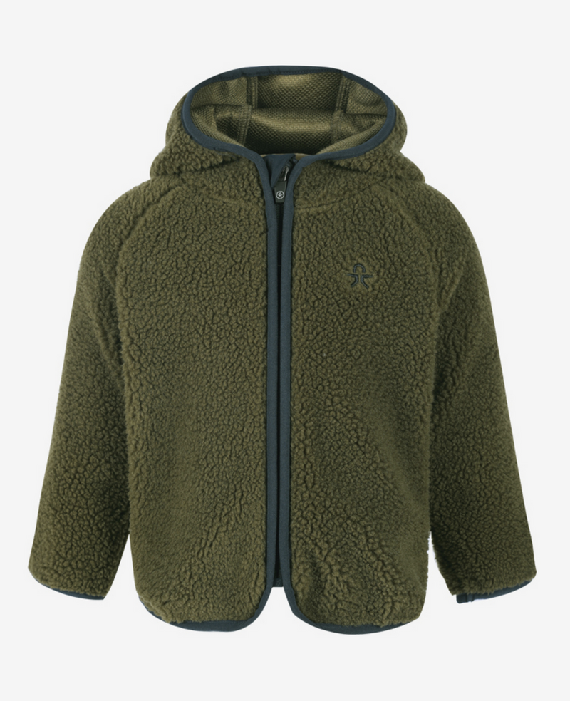 Baby Teddyfleecejacke - olive