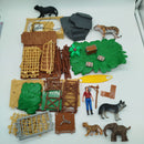 Schleich Bundle Wildtierstation 6x Tiere & Figur