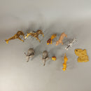 Bundle Safari Set von 10 Tierfiguren aus Kunststoff
