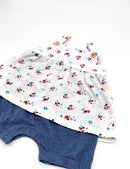 Einteiler mit Blumenmuster - Gr. 68 (Manguun)