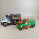 Bundle Fahrzeuge x2 Polizei & Rennwagen, Neuwertig