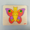 Goki Holzpuzzle-Bundle: Schmetterling & Hahn