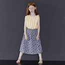 Calf-length Chambray Skirt 92