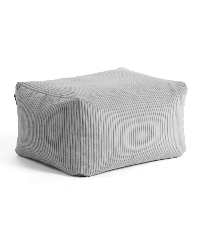 mokebo Indoor Pouf 'The Peacemaker' Stool Beanbag Grey Corduroy with Filling