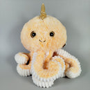 Flos Toys Stofftier - Kuscheltier Oktopus mit Horn