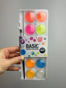 Basic Neon Water Colours Wasserfarbkasten 12 Farben