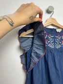 Jeanskleid Blumenstick • 140 • louis & louise