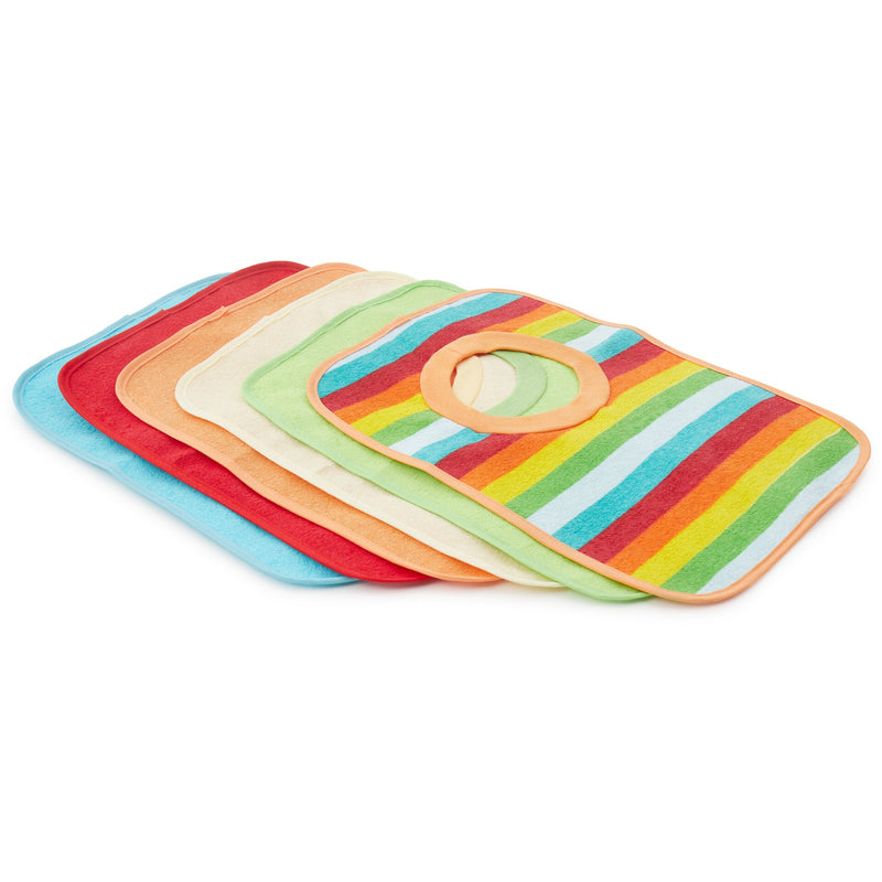 Bieco 6er Set Schlupflätzchen Rainbow