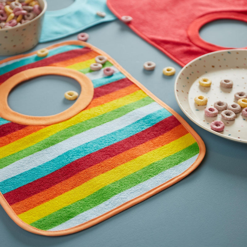 Bieco 6er Set Schlupflätzchen Rainbow