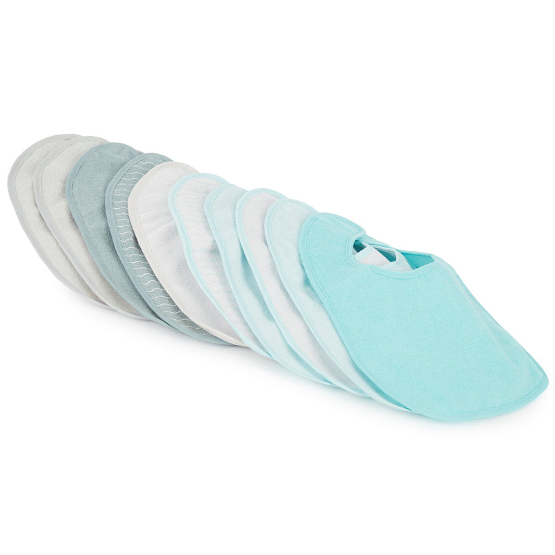 Bieco 10er Set Lätzchen teal/slate