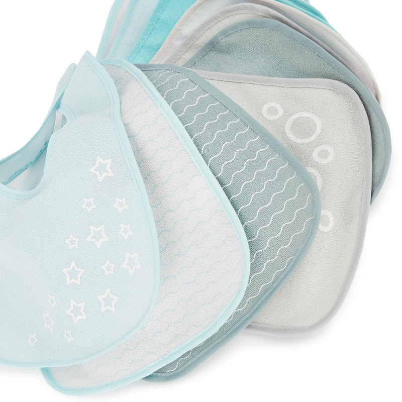 Bieco 10er Set Lätzchen teal/slate