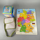 EverEarth Bundle Holzpuzzle & Stoffwürfel Lernspielzeug