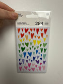 Paper Poetry • Sticker Herzen mehrfarbig verformt • 10x19cm • 4 Bogen