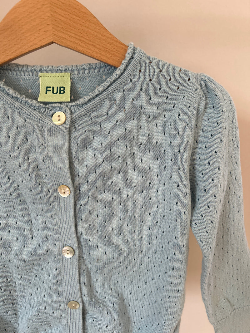 FUB Strickjacke mit Puffärmeln - Gr. 92