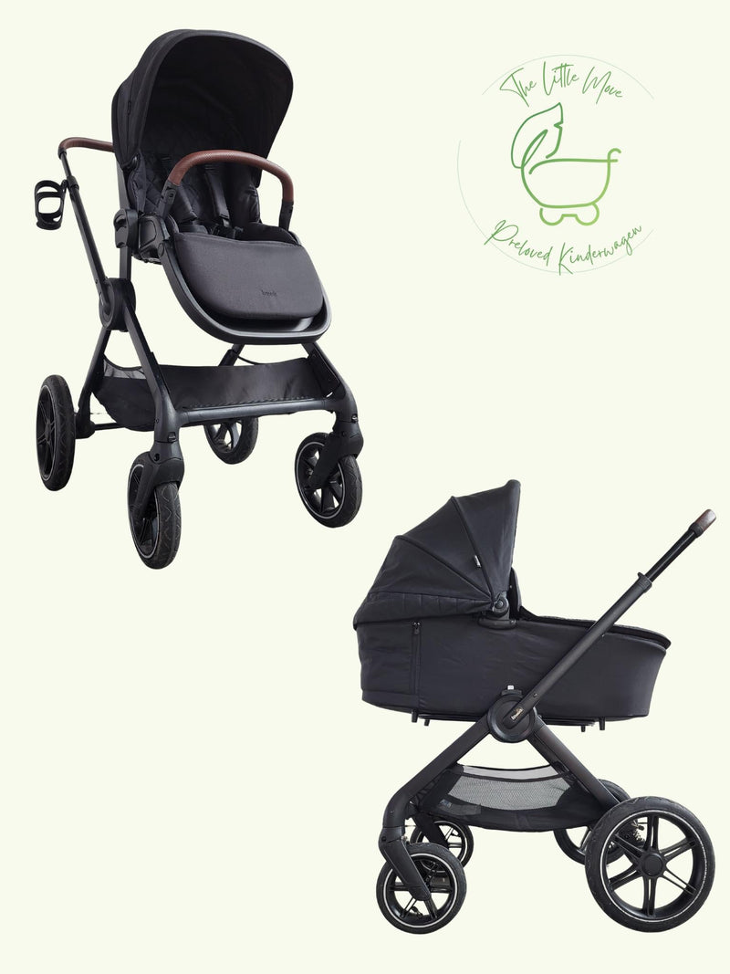 Hauck Kombi-Kinderwagen Walk N Care Air Set (mit Luftreifen) inkl. Babywanne und Sportsitz - Schwarz - in sehr gutem Zustand