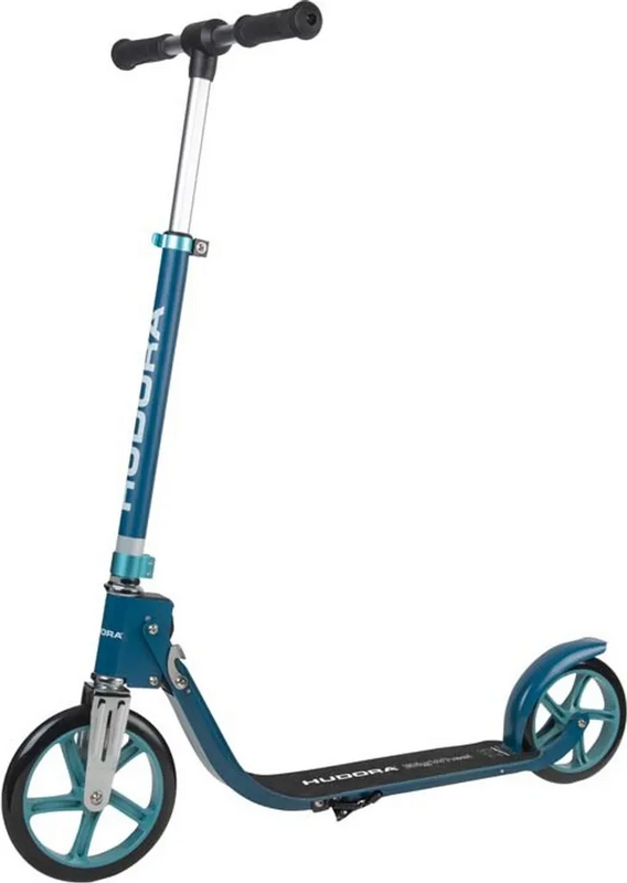 Hudora Big Wheel 215 Scooter Azurblau Kickroller Roller Tretroller Kinderrroller B-Ware