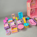 Bundle Puppenhaus mit Möbeln & Figuren Set von 1 Spielset