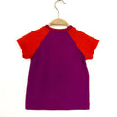 kronjuwel T-Shirt size 92 merino wool pink red short sleeve upcycling