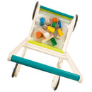roba Lauflernwagen für Babys - Lauflernhilfe mit Bremse - als Puppenwagen nutzbar - für Mädchen & Jungen - Holz natur/ Grün