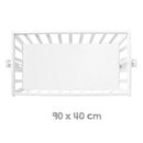 B-Ware Roba Babywiege Stubenbett Woodland Buddies Komplettset Weiß Pastellgrün 40x90 Cm
