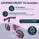 B-Ware Hudora Laufrad Kinder Fahrrad Cruisy Lavender Balance Bike Robuster Rahmen Retro