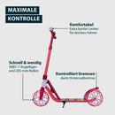 B-Ware Hudora Tretroller Scooter Big Wheel 205 Advanced Daydream Edition Pink Flowers