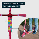 B-Ware Hudora Tretroller Scooter Big Wheel 205 Advanced Daydream Edition Pink Flowers