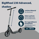 B-Ware Hudora Scooter Tretroller Big Wheel 230 Advanced Shadow Erwachsene Jugendliche