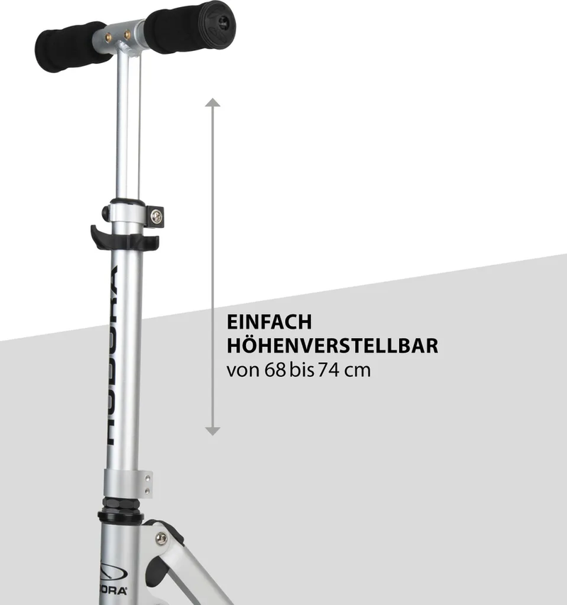 Hudora Scooter Roller Cityrolller Tretroller Silber Klappbar Höhenverstellbar B-Ware - 4005998857144