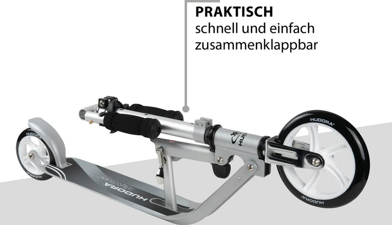 Hudora Scooter Roller Cityrolller Tretroller Silber Klappbar Höhenverstellbar B-Ware - 4005998857144