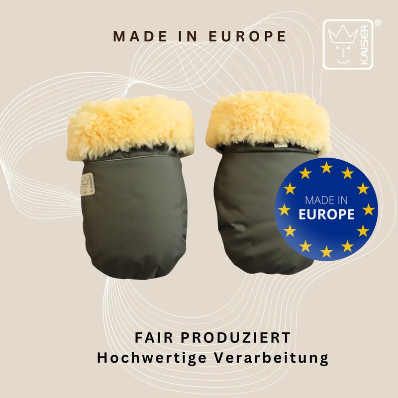 kaiser lammfell handschuhe B-Ware Kaiser Kinderwagenhandschuhe Fäustlinge Lammfell Reflect Handsc