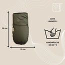 B-Ware Kaiser Kinderwagenhandschuhe Fäustlinge Lammfell Reflect Handschuhe Khaki