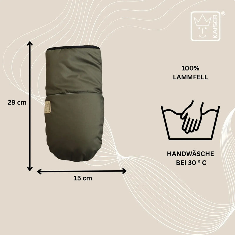 kaiser lammfell handschuhe B-Ware Kaiser Kinderwagenhandschuhe Fäustlinge Lammfell Reflect Handsc