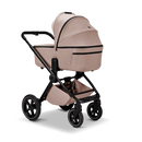 B-Ware Moon Kombikinderwagen Kinderwagen Gio 2.0 Sand Fußsack Handmuff Sand