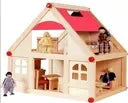 Costway Izzy Creative Puppenhaus Holzspielzeug Puppenhaus Diy Kinder Spielhaus B-Ware