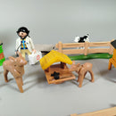 Zoo-Spielset – Tierfiguren & Zoowärter, Set von 12