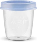 Philips AVENT Aufbewahrungssystem für Muttermilch, Becher inklusive Deckel, Adapter (Modell SCF618/10)