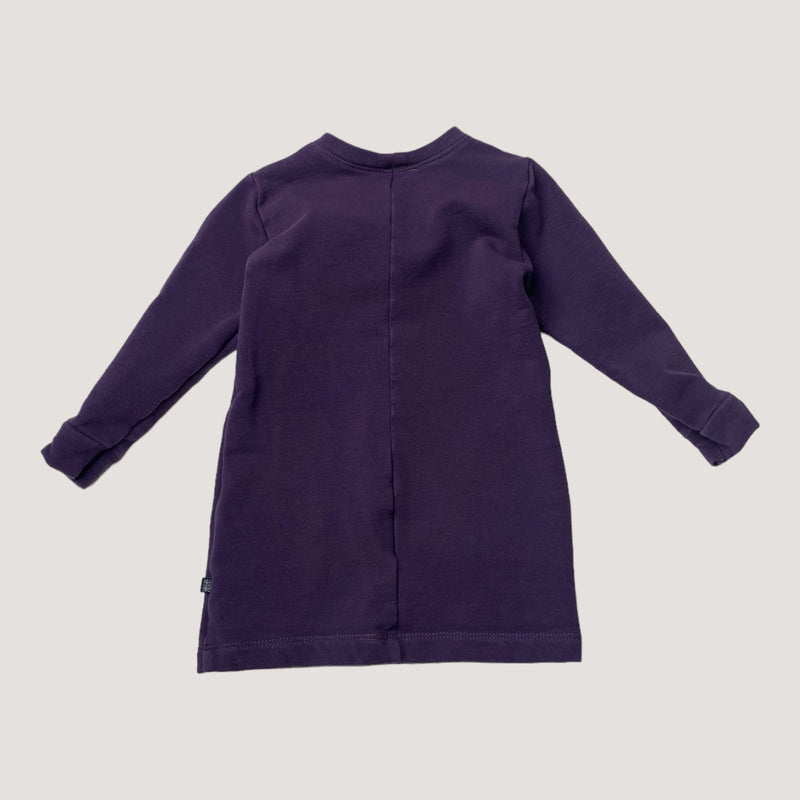 Kaiko sweat dress, purple | 74/80cm