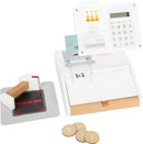 small foot Kasse "fresh" aus Holz, multifunktionales Zubehör für Kaufladen, Rollenspielzeug, ab 3 Jahren, 12249, Weiß