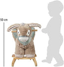 small foot Schaukeltier Esel mit Sitz, für Kinder ab 12 Monaten, aus Plüsch und Holz und mit Griffen, Art. 12210
