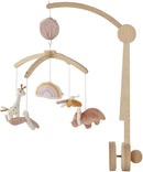 Noukie's - Mobile mit Musik Holz Gigi, Louli & Popsie - Mobile Wiege, Gitterbett, Laufstall - Lernspielzeug