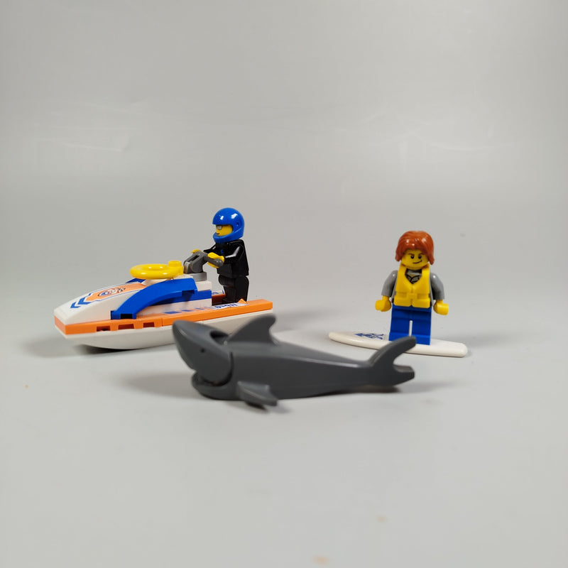 Lego Wasserabenteuer Set - Jetski, Surfer & Hai