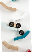 small foot Kaskadenturm aus Holz, Zick-Zack-Rennbahn für Holzfahrzeuge, Holzspielzeug für Kinder ab 18 Monaten, 12400