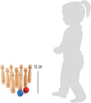 small foot Kegelspiel aus Holz, Kegel ca. 16 cm hoch, Kinder Indoor-und Outdoor-Spiel, ab 3 Jahren, 1052
