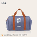 Lionelo Ida Kinderwagentasche, 2 interne Thermo-Taschen für Flaschen, Tasche für Feuchttücher, Wickelauflage, Kosmetiktasche, Riemen zur Befestigung am Kinderwagen