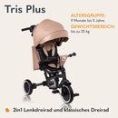 LIONELO Tris Plus Multifunktionales Laufrad Dreirad von 9 Monaten bis 5 Jahren bis zu 25 kg, Kinderwagen, Große PU-Räder Drehbarer Sitz 360 ° Verstellbare Rückenlehne Montage ohne Werkzeug